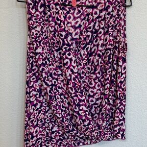 Vibrant Pink and Purple Animal Print Top
